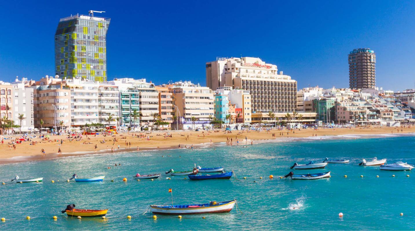 Playa de Las Canteras , zona de La Puntilla, Gran Canaria